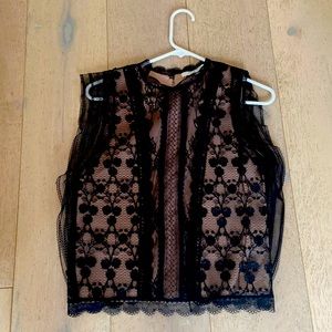 Alexis lace black blouse xs